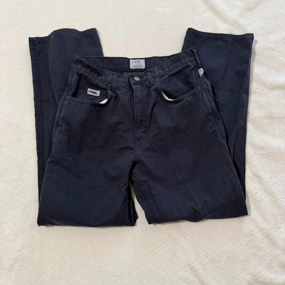 Tyndale FR Jeans Flame Resistant Pants Relaxed Carpenter Mens Navy Blue W31x31